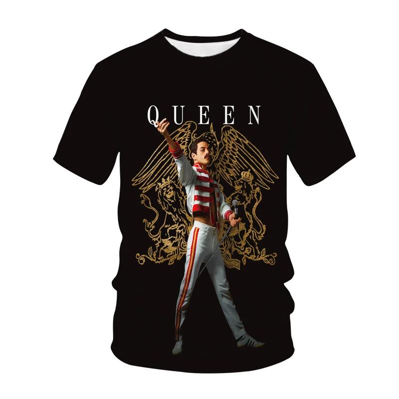 프레디 머큐리 퀸 밴드 티셔츠, 남녀공용, 오버사이즈 티셔츠, 힙합 탑, 레트로 고딕 의류, 록 티, 신상 패션